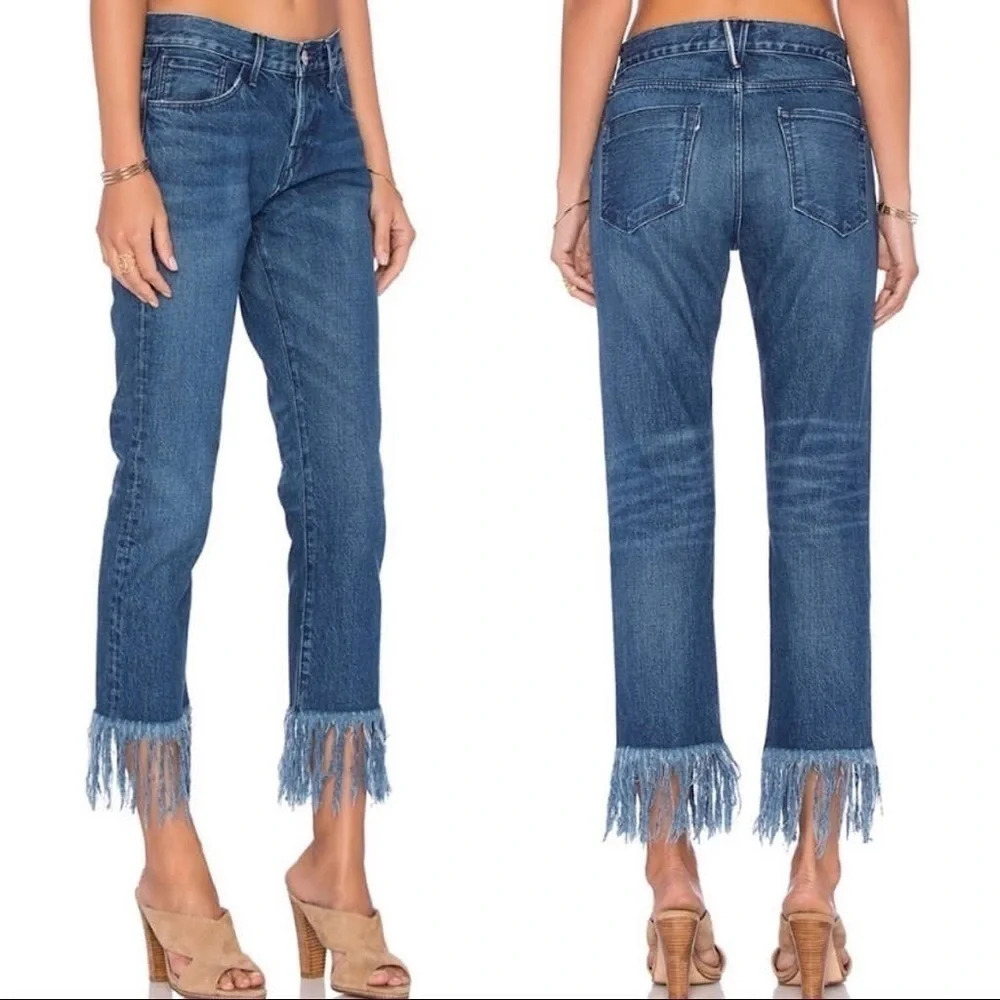 3x1 Jeans Fringe Straight Crop Jean - Picture 2 of 12